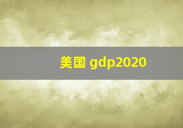 美国 gdp2020